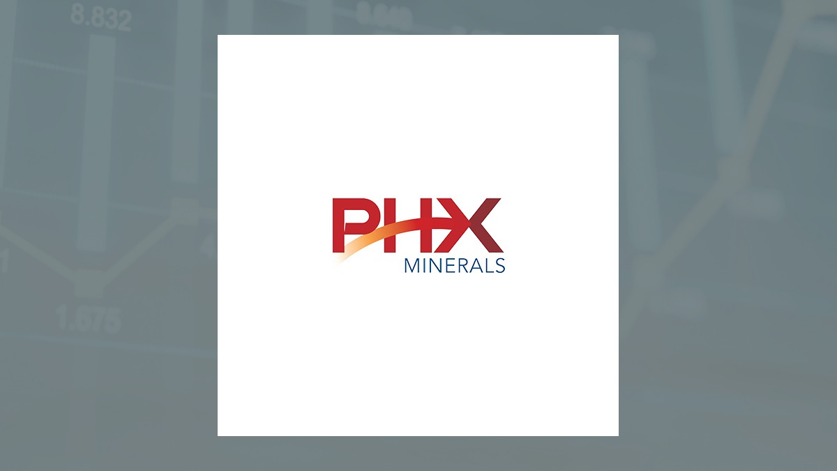 PHX Minerals logo with Oils/Energy background