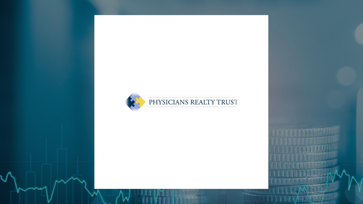 Healthpeak Properties logo with Finance background