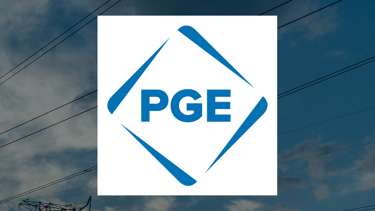 Portland General Electric logo with Utilities background
