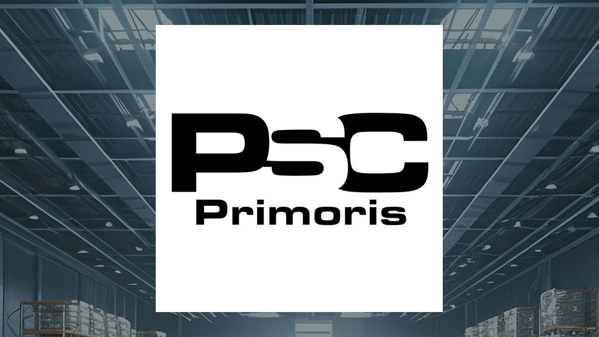 Primoris Services logo with Construction background