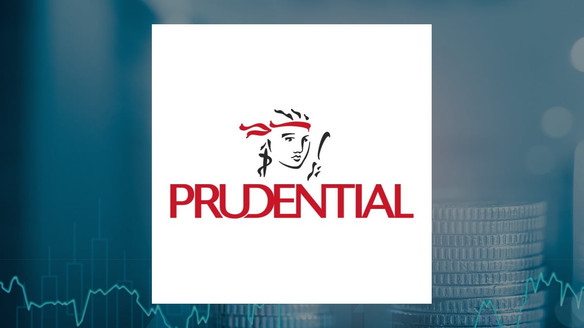 Prudential logo with Finance background