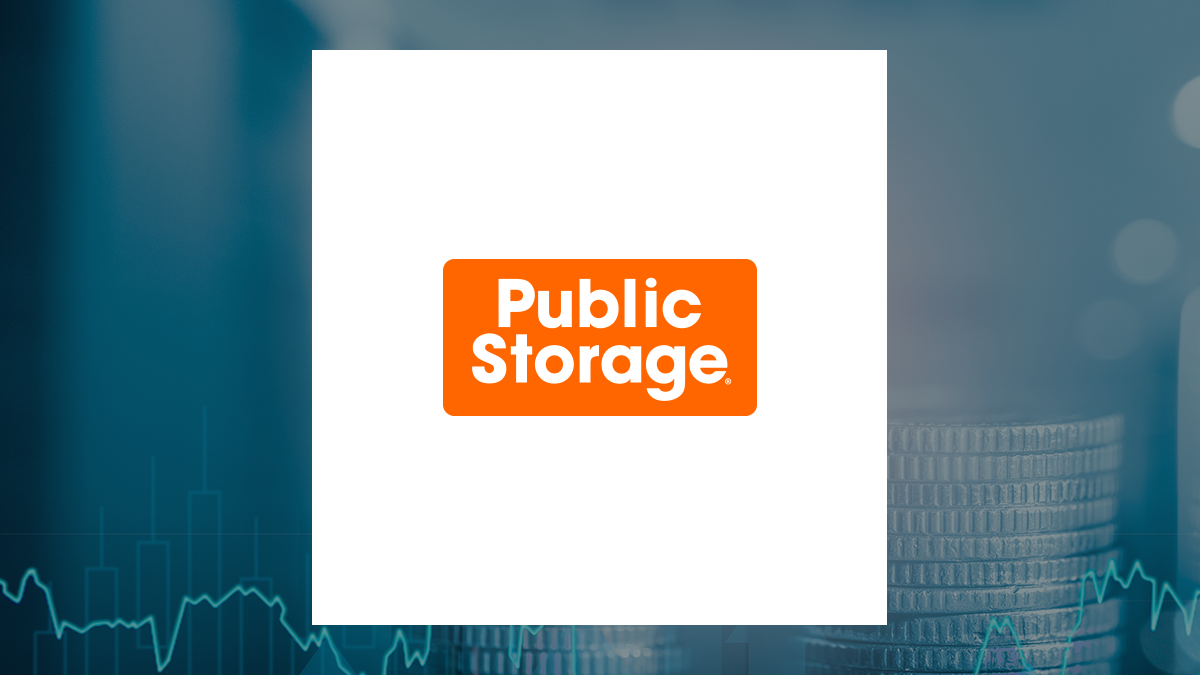 Public Storage logo with Finance background