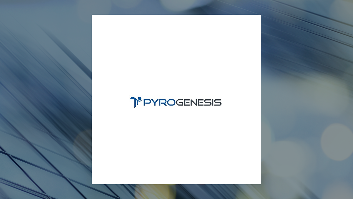 PyroGenesis Canada logo with Industrial Products background