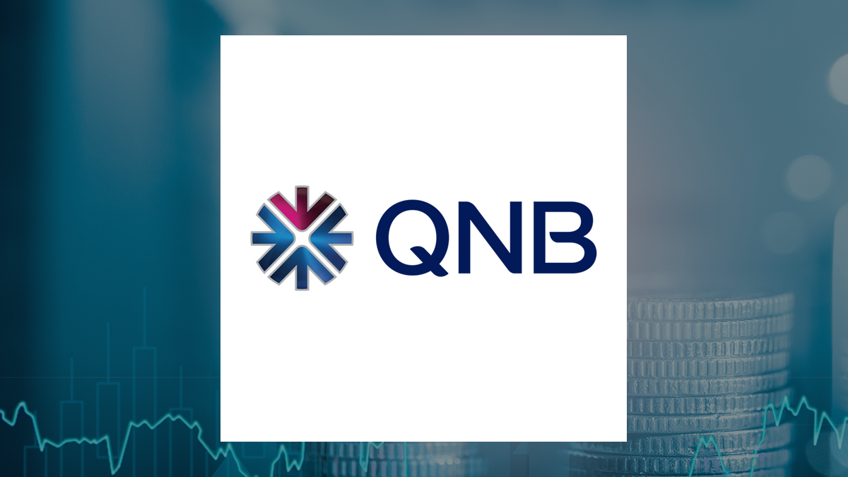 QNB logo with Finance background