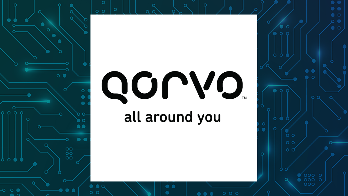 Qorvo logo with Computer and Technology background
