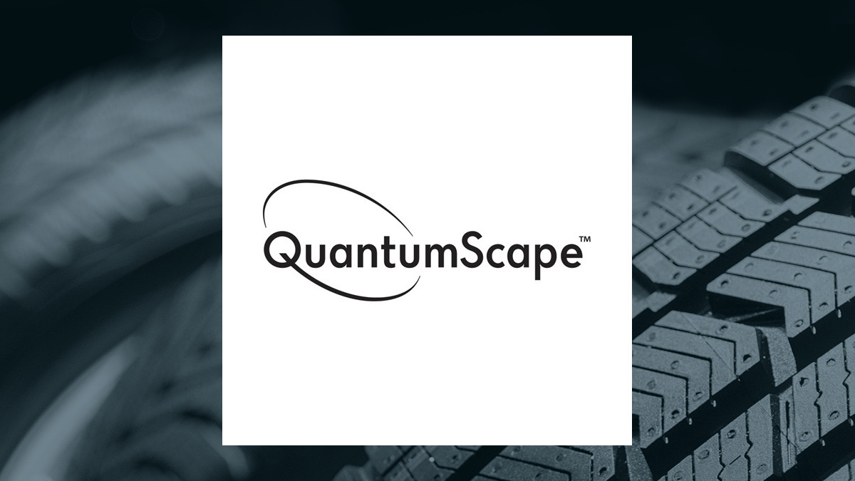 QuantumScape logo with Auto/Tires/Trucks background