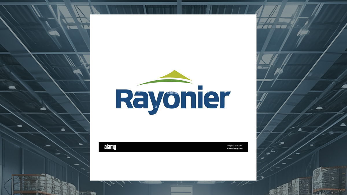 Rayonier logo with Construction background