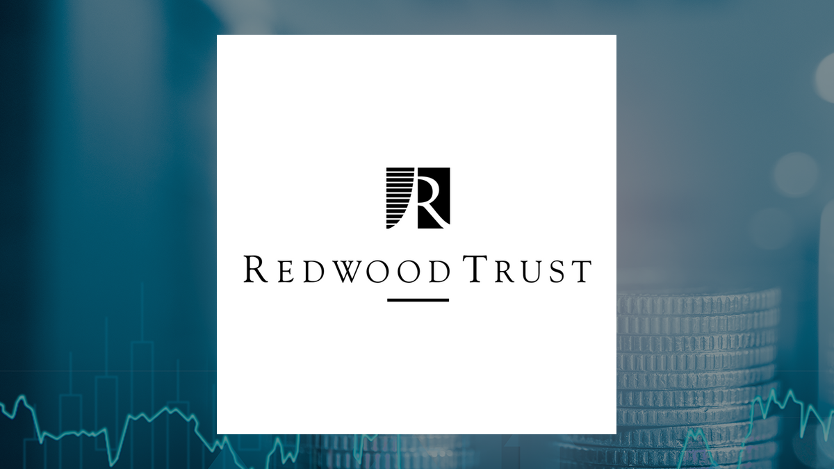 Redwood Trust logo with Finance background