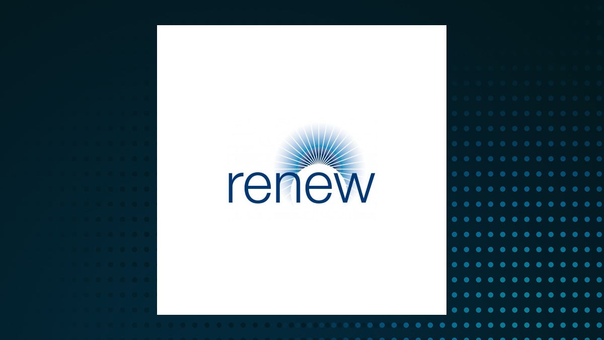 Renew logo with Industrials background