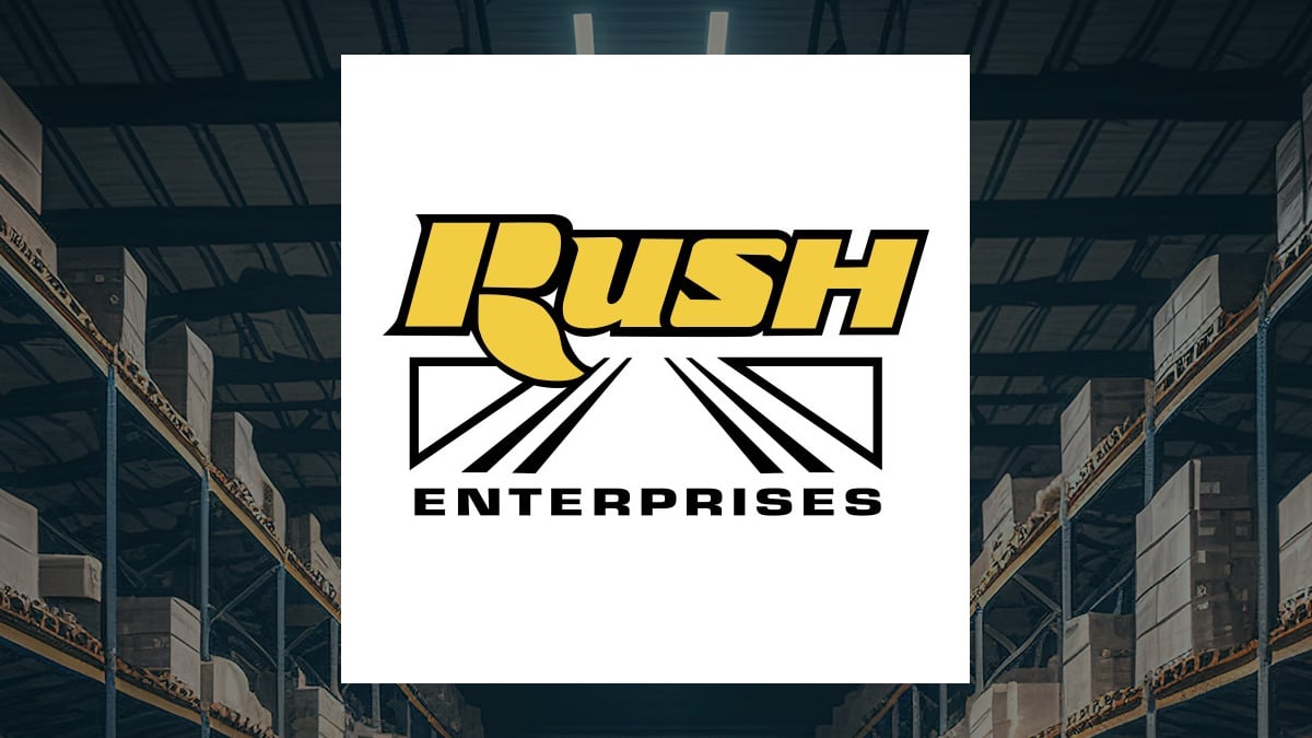 Rush Enterprises logo with Retail/Wholesale background