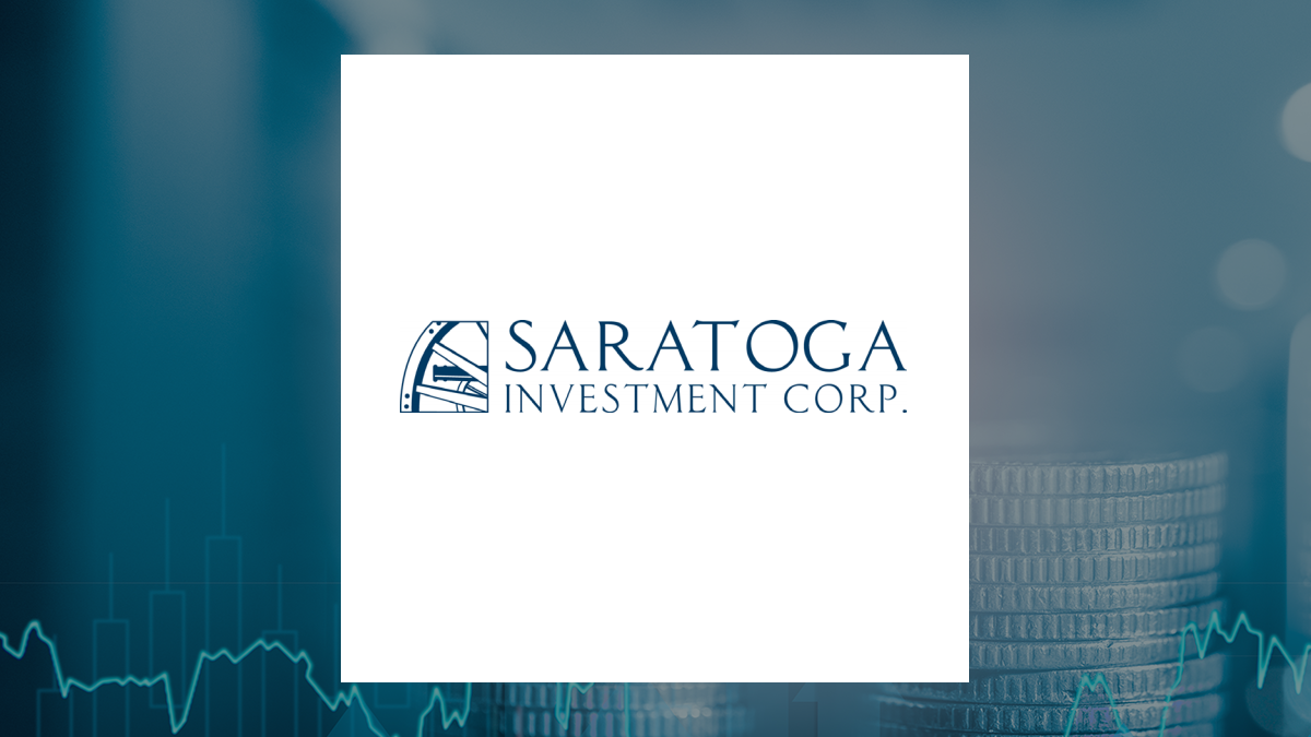 Saratoga Investment logo with Finance background