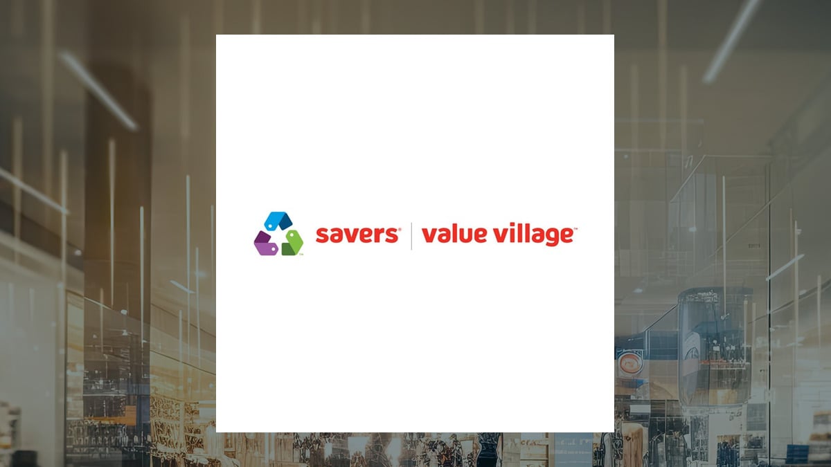 Savers Value Village logo with Consumer Discretionary background