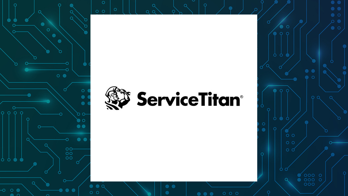 ServiceTitan logo with Computer and Technology background