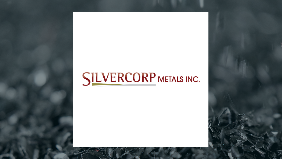 Silvercorp Metals logo with Basic Materials background