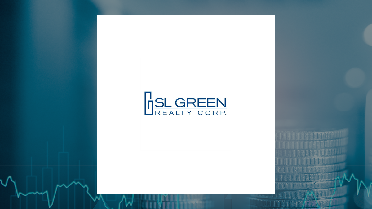 SL Green Realty logo with Finance background