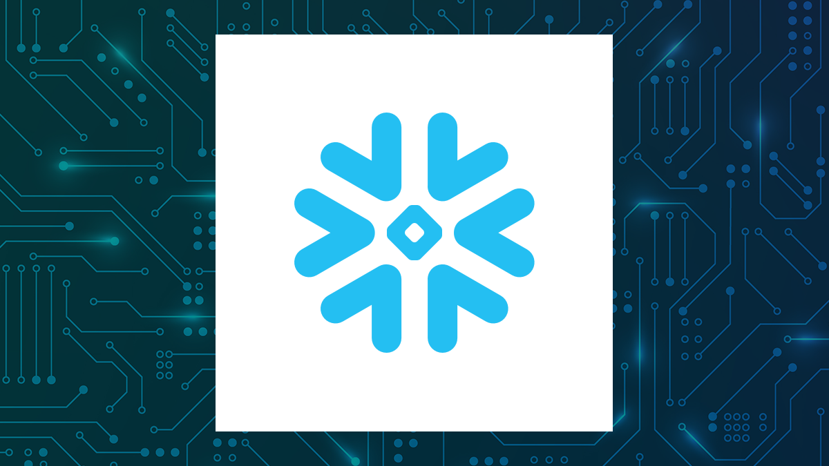 Snowflake logo with Computer and Technology background