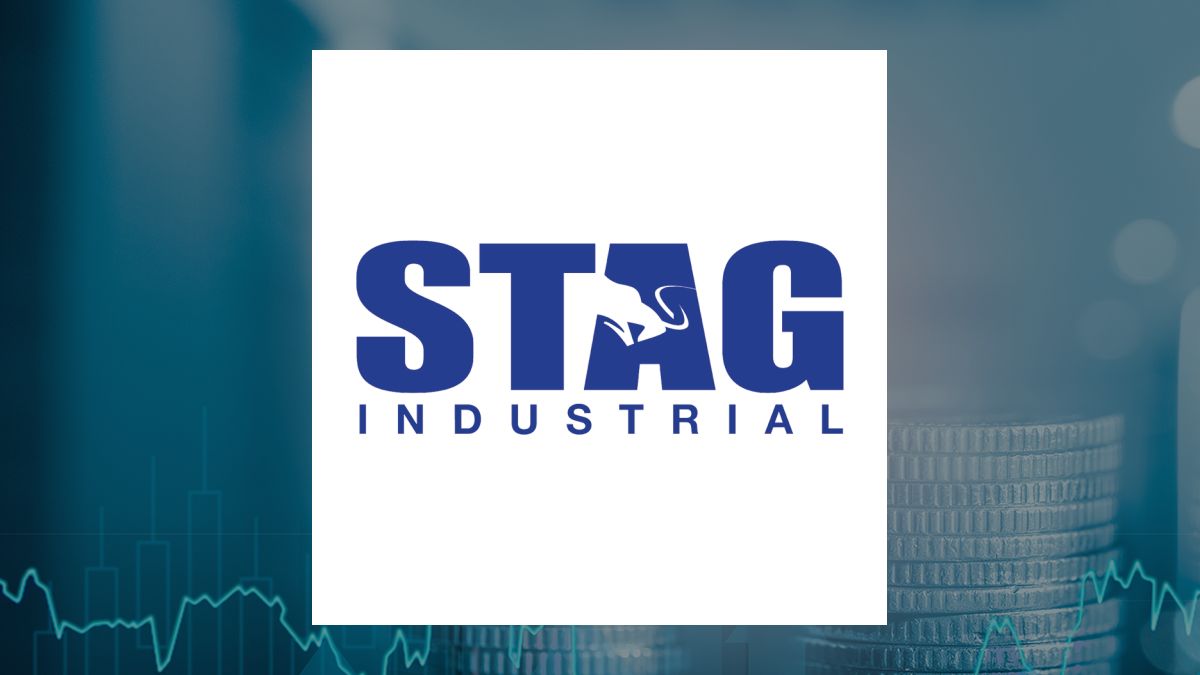 STAG Industrial logo with Finance background