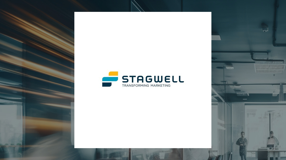 Stagwell logo with Business Services background