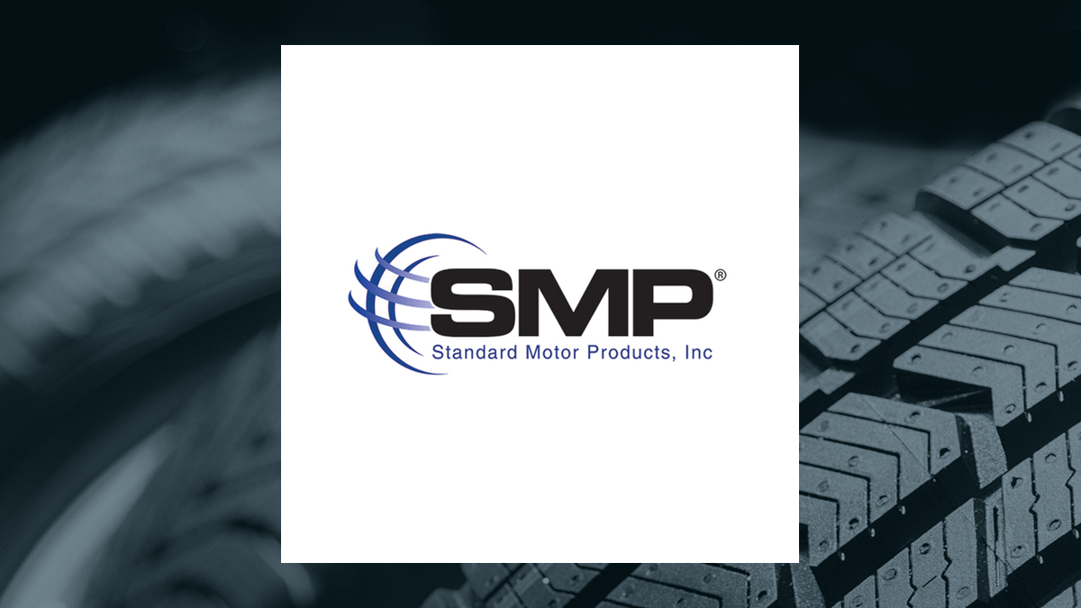 Standard Motor Products logo with Auto/Tires/Trucks background