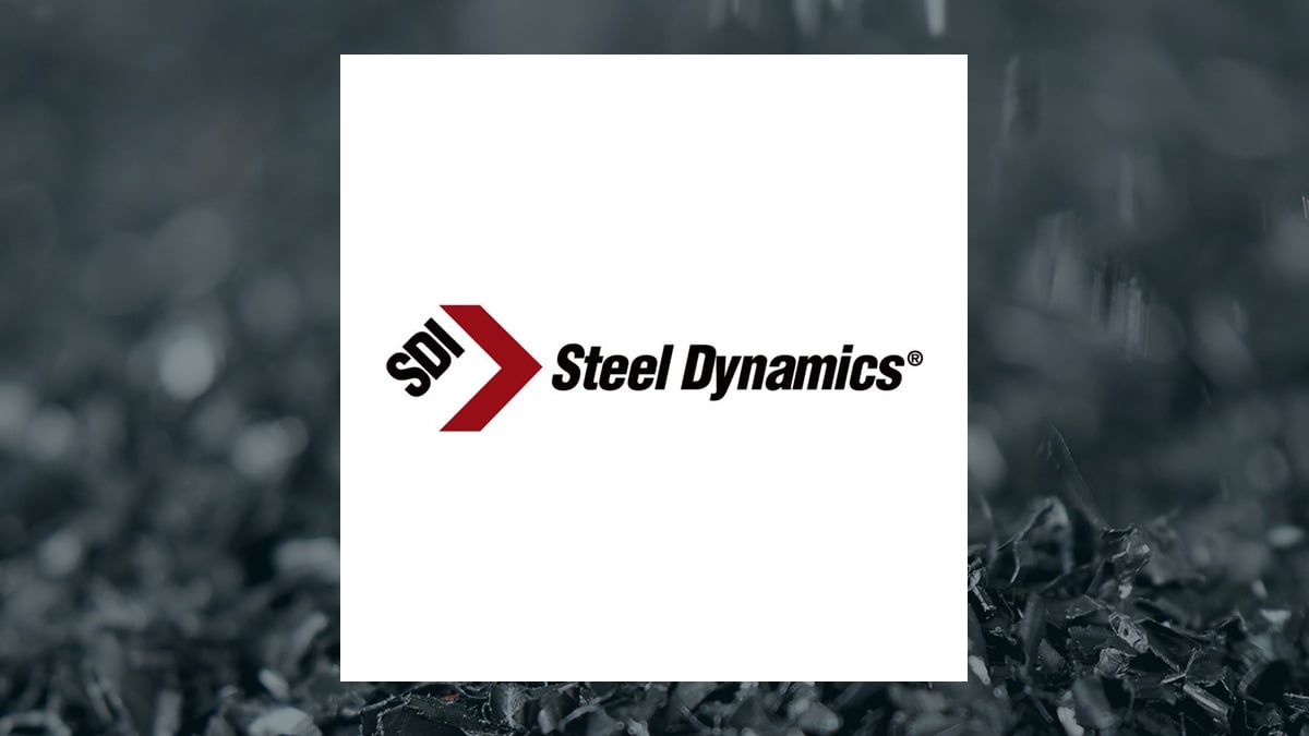 Steel Dynamics logo with Basic Materials background