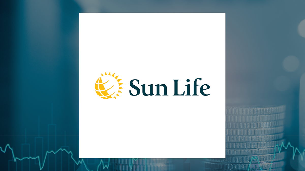 Sun Life Financial logo with Finance background