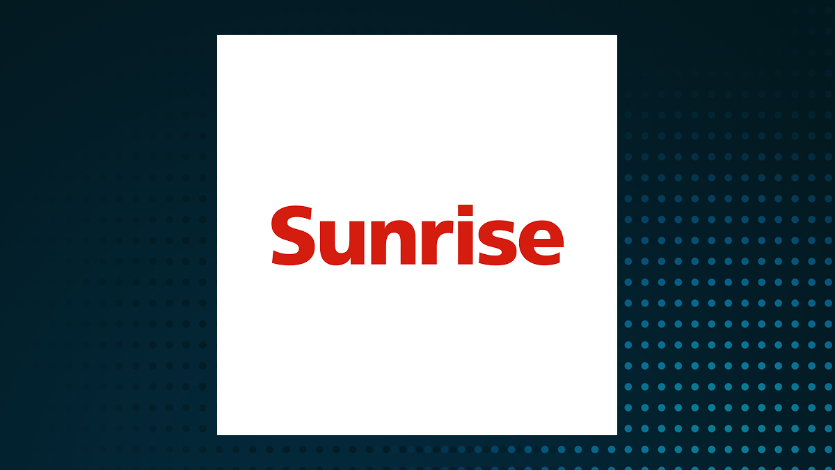 Sunrise Communications logo with background