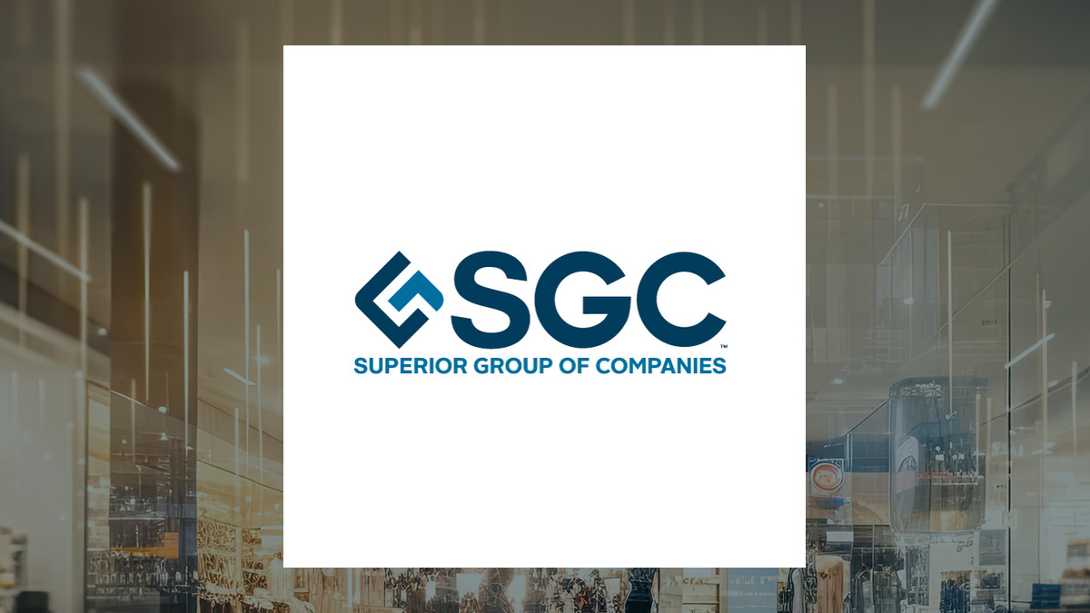 Superior Group of Companies logo with Consumer Discretionary background