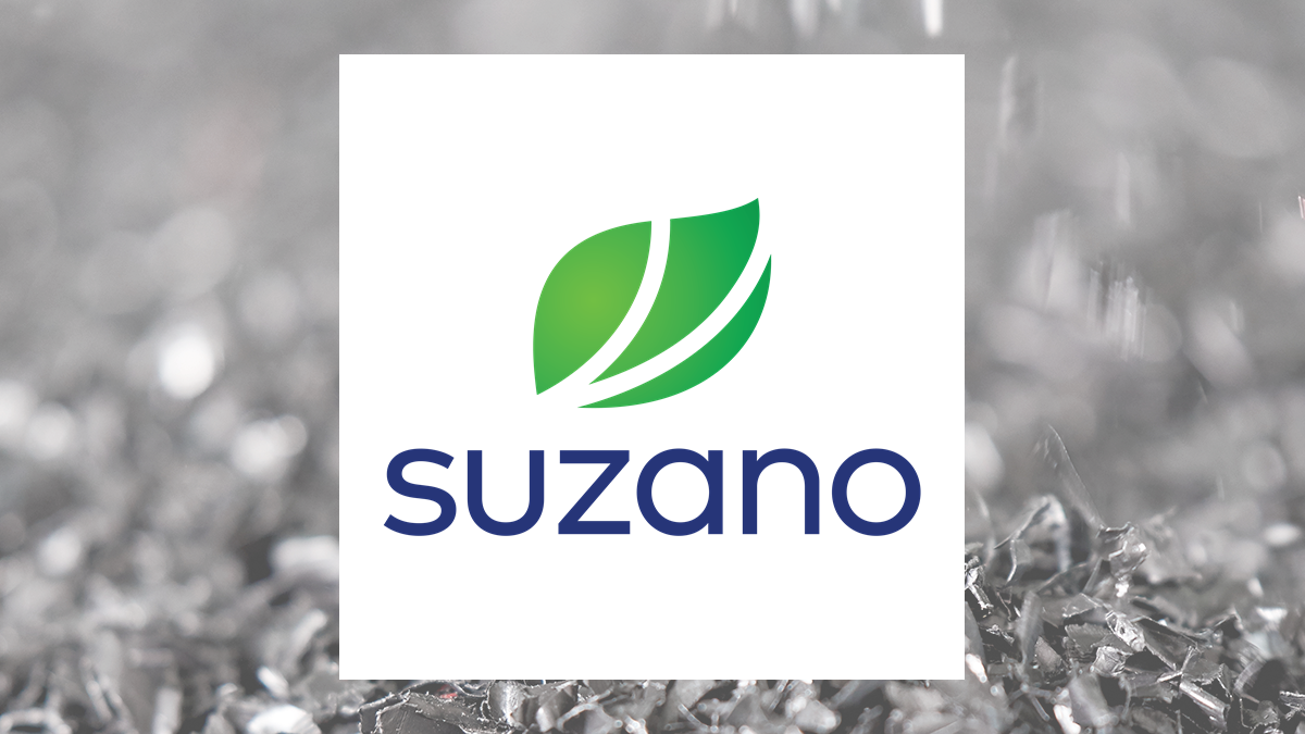 Suzano logo with Basic Materials background