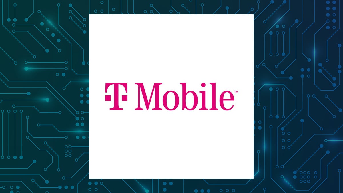 T-Mobile US logo with Computer and Technology background