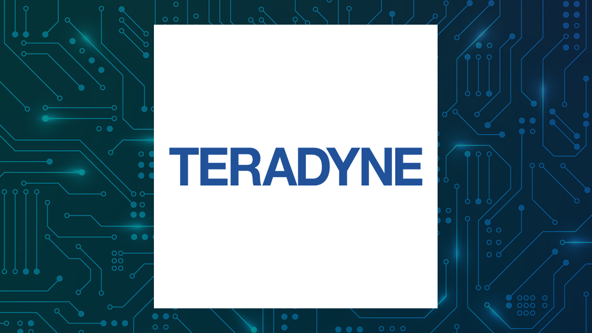 Teradyne logo with Computer and Technology background