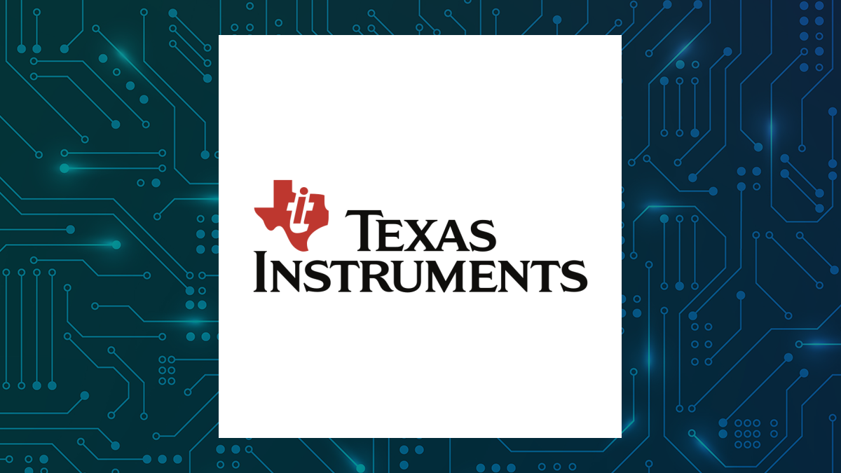 Texas Instruments logo with Computer and Technology background