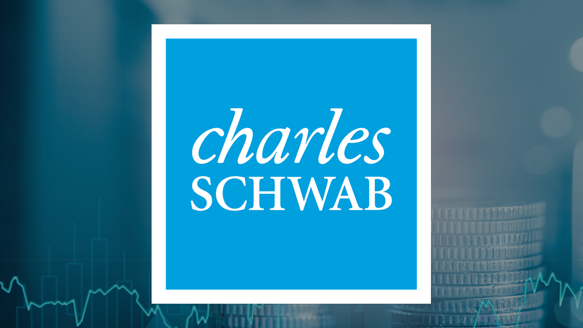 Charles Schwab logo with Finance background