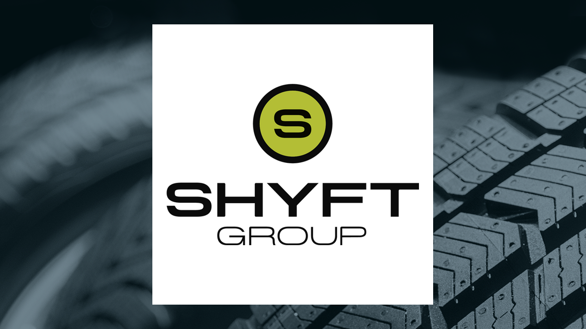 The Shyft Group logo with Auto/Tires/Trucks background