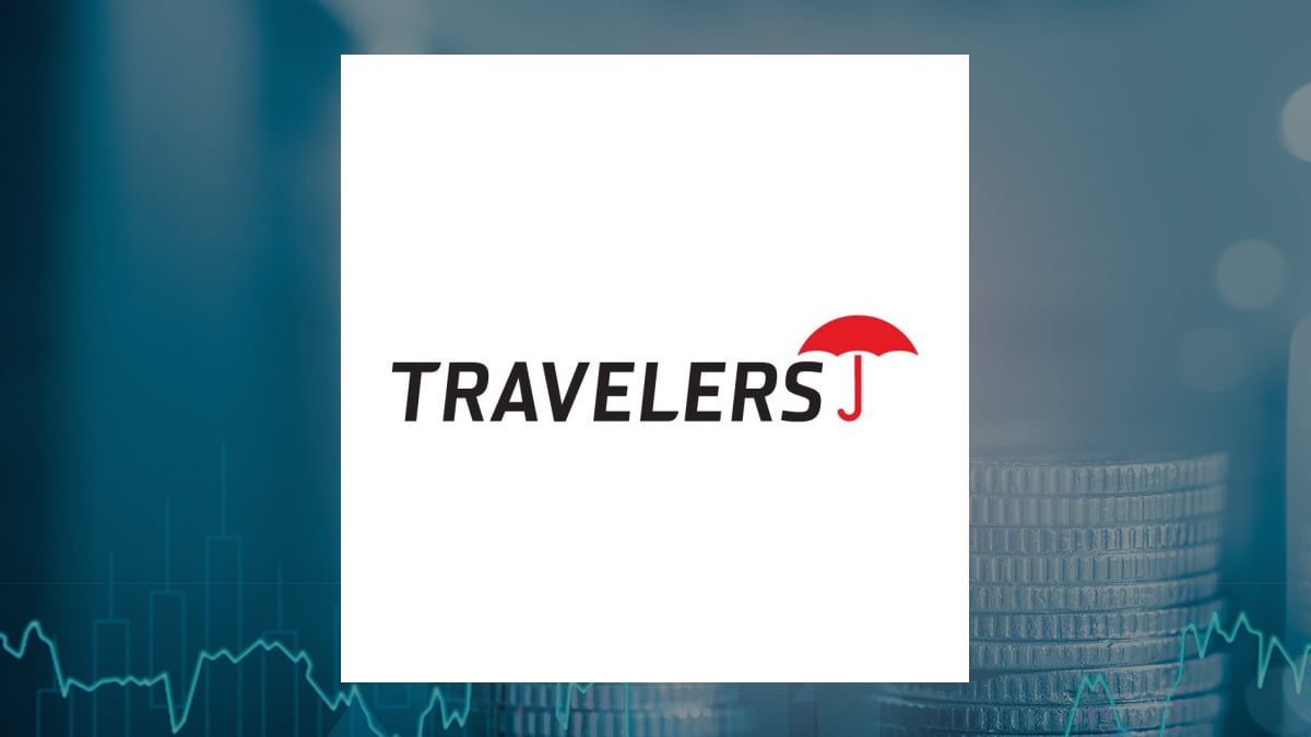 Travelers Companies logo with Finance background