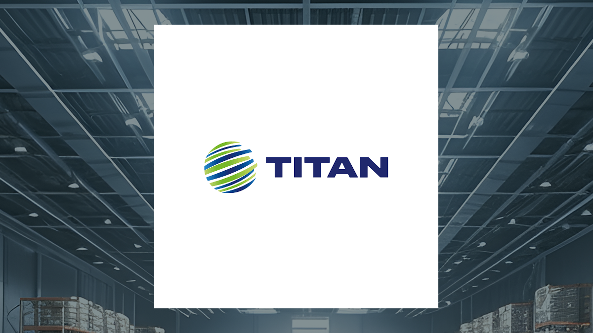 Titan America logo with Construction background