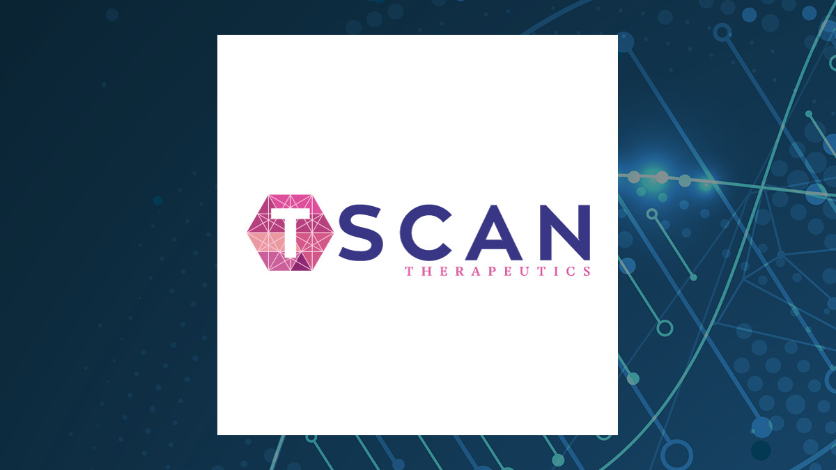 TScan Therapeutics logo with Medical background