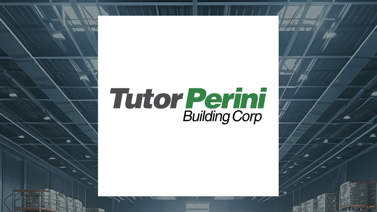 Tutor Perini logo with Construction background