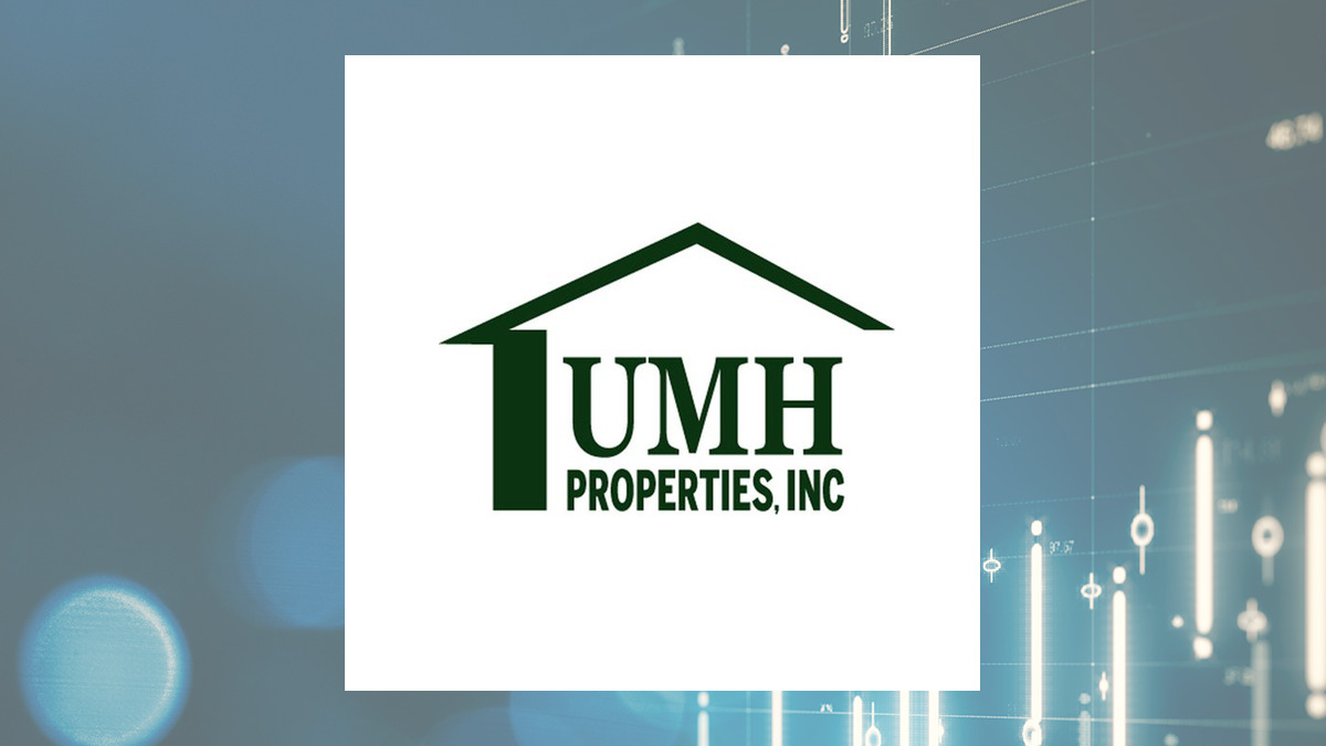 UMH Properties logo with Finance background