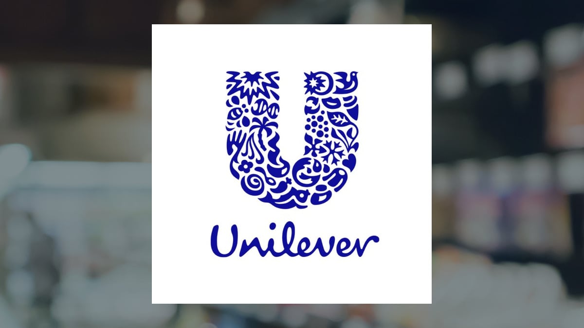 Unilever logo with Consumer Defensive background