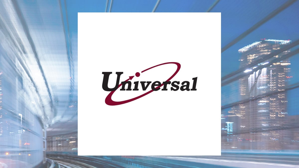 Universal Logistics logo with Transportation background