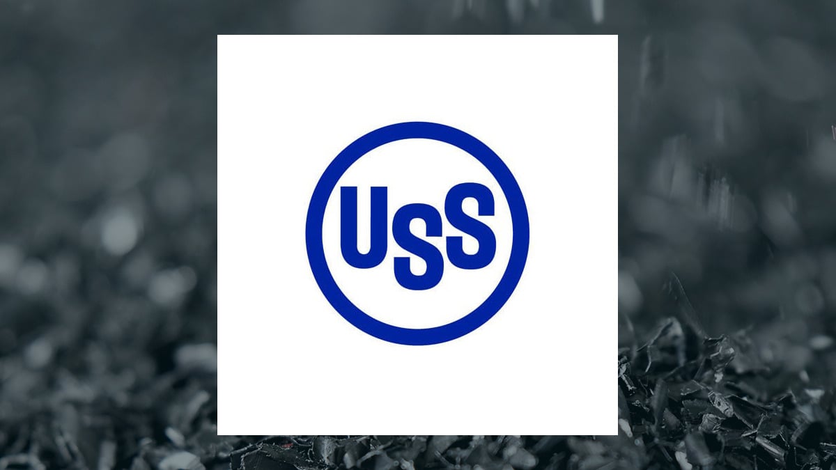 United States Steel logo with Basic Materials background