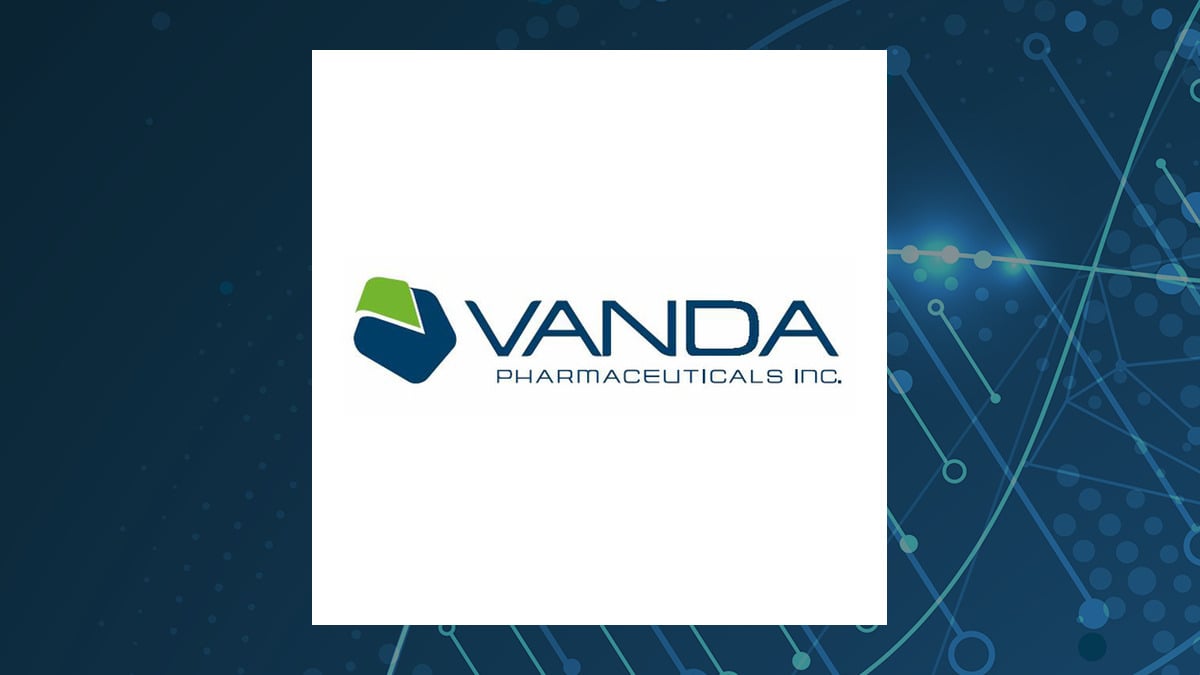 Vanda Pharmaceuticals logo with Medical background