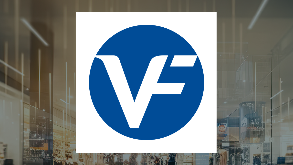 V.F. logo with Consumer Discretionary background