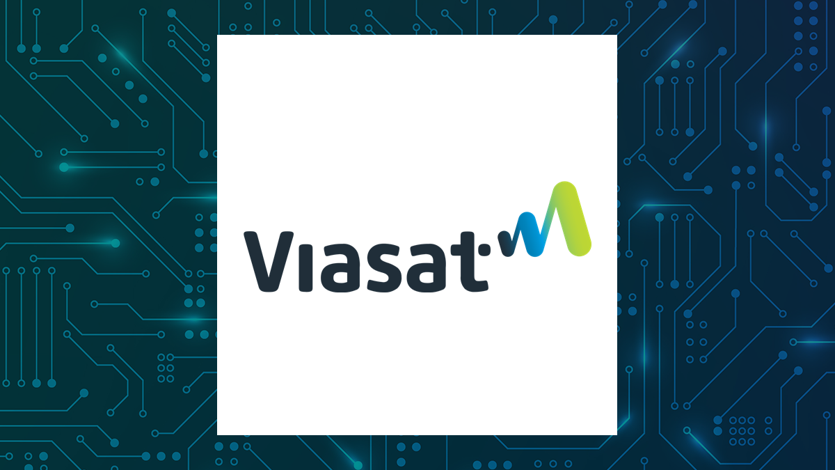 Viasat logo with Computer and Technology background