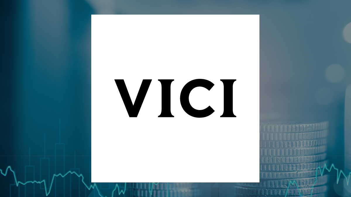 VICI Properties logo with Finance background