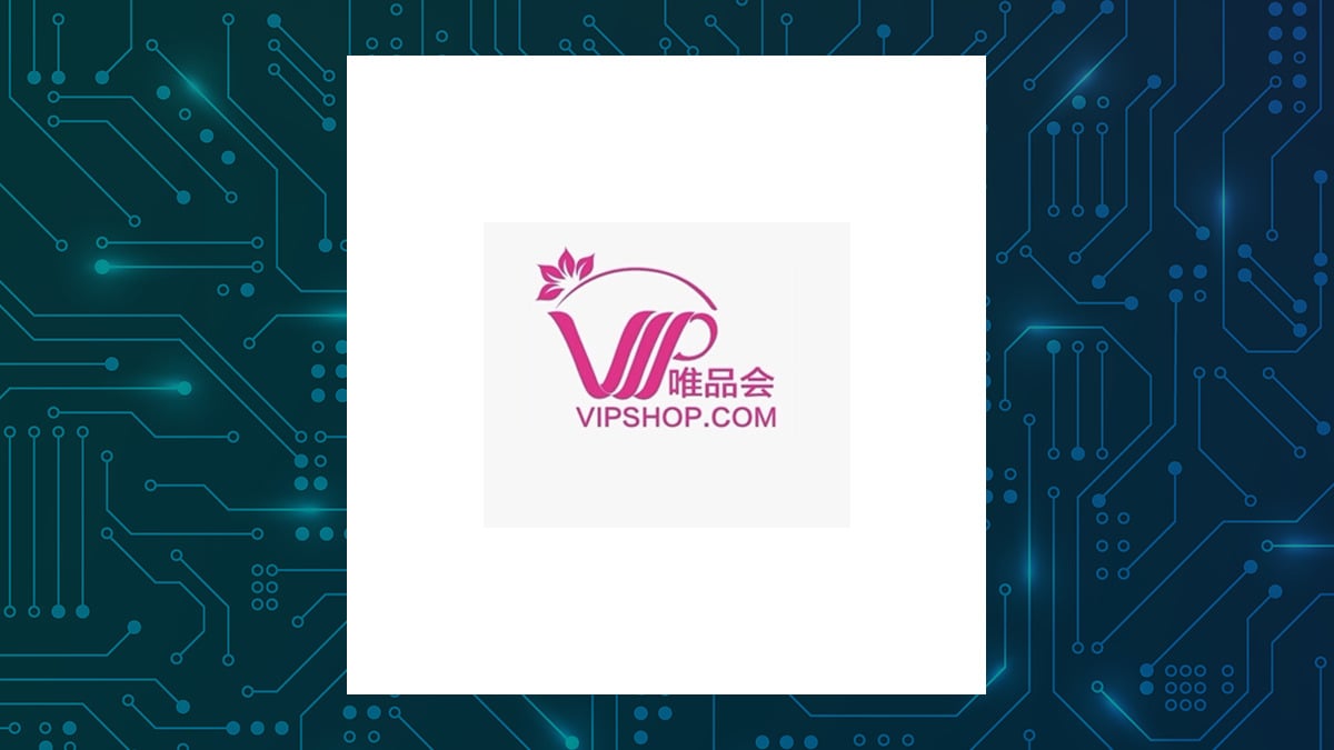 Vipshop logo with Computer and Technology background