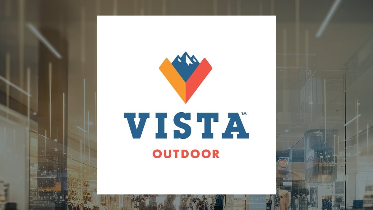 Vista Outdoor logo with Consumer Discretionary background
