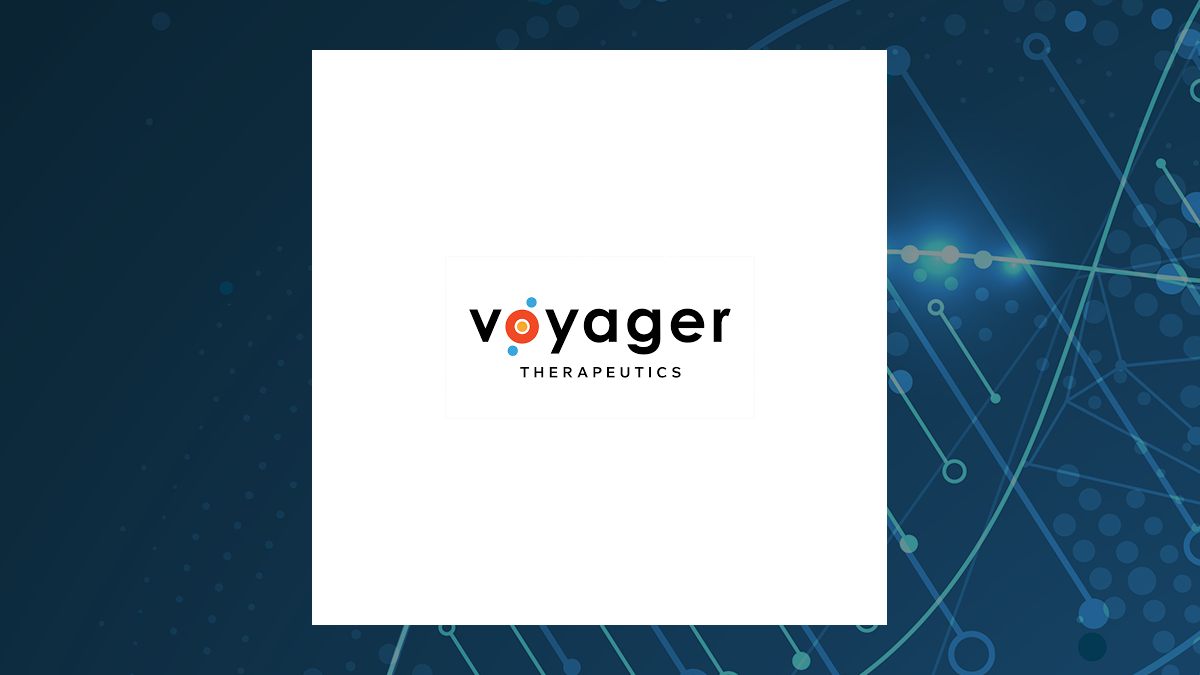 Voyager Therapeutics logo with Medical background