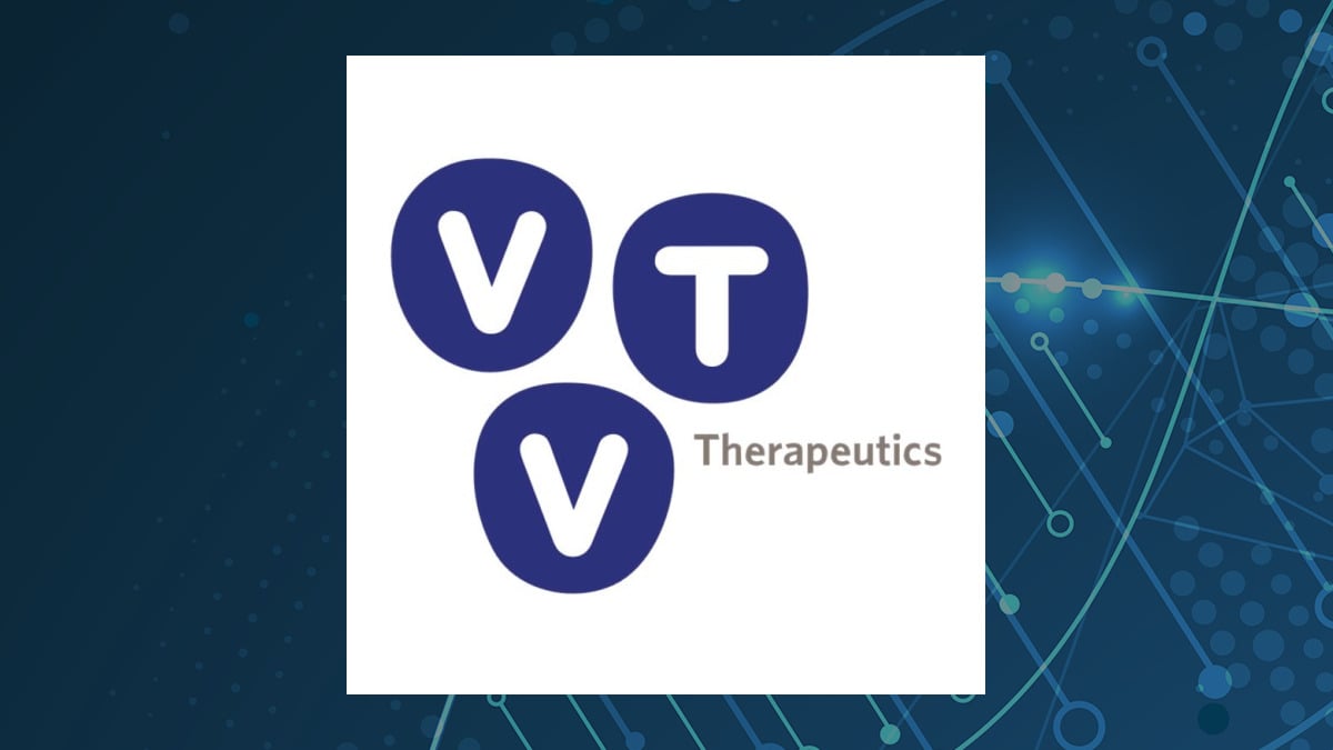 vTv Therapeutics logo with Medical background