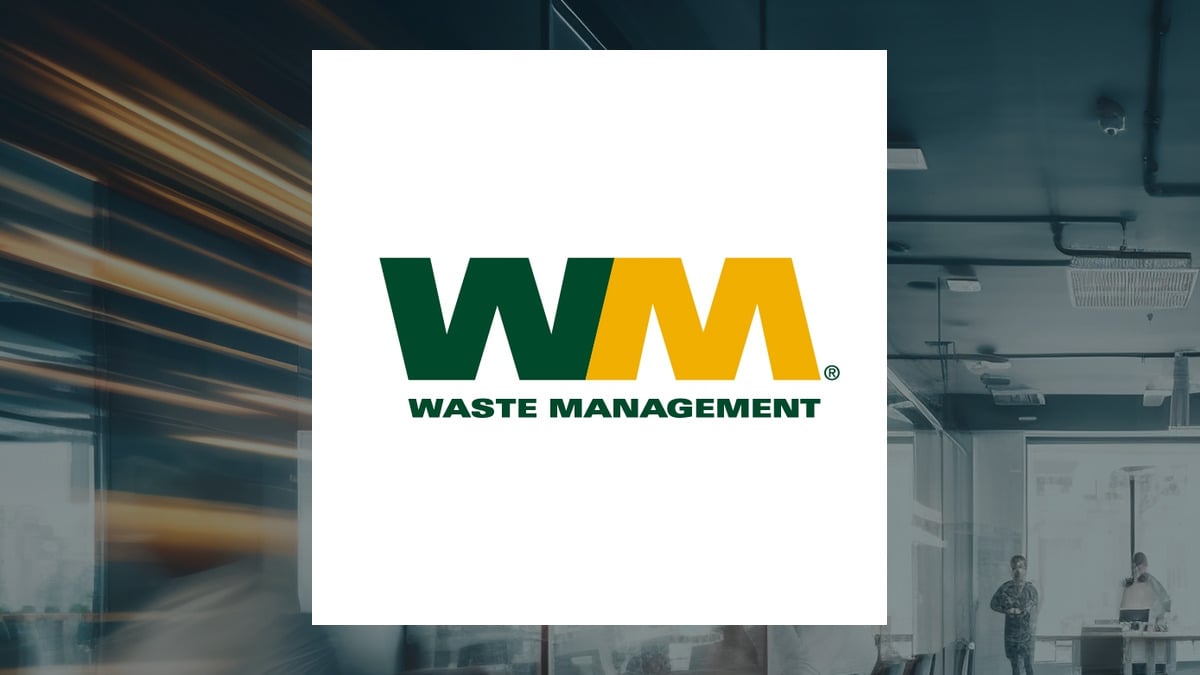 Waste Management logo with Business Services background